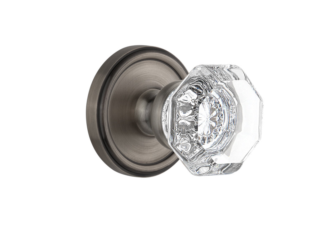 Grandeur Georgetown Rosette Single Dummy with Chambord Crystal Door Knob Grandeur 