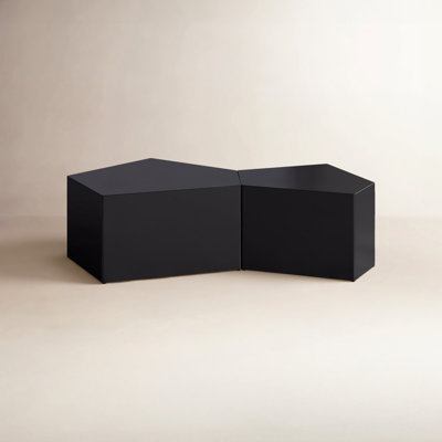 Modern Irregular Hexagon Coffee Table with Space-Saving Design