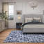 Tapis bleu et blanc en polyester Ajahnay-1420090163