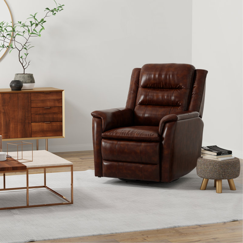 Fauteuil inclinable et pivotant avec repose-pieds manuel Global Home