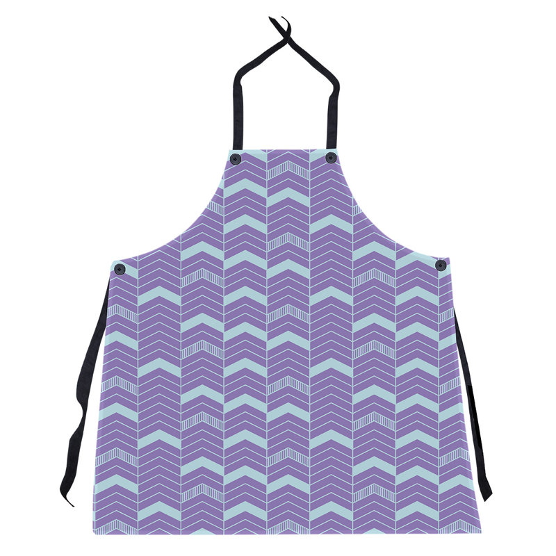 Tablier à chevrons Stephenie, Mauve / bleu sarcelle