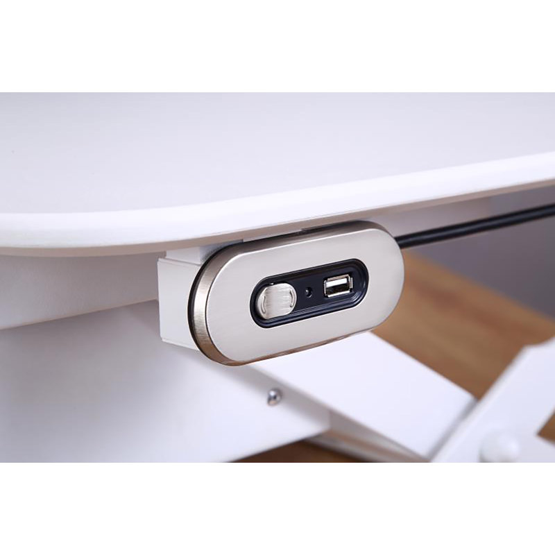 Adjustable Metal Base Standing Desk Converter, White