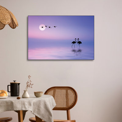 Reproduction d'art mural, Steppeix, "Flamant volant" par Bess Hamiti