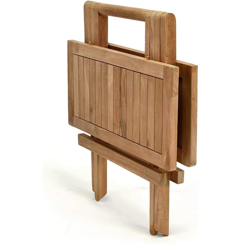 Table d'appoint pliante d'extérieur en teck - carré 20 po