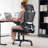 Ergonomic Office Desk Chair – 330 LBS Capacity, High Back Mesh Chair With Wheels, Comfortable For Long Hours, Home Office/Gaming Chair, Black
