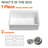 33" L x 22" W Fireclay Drop In Kitchen Sink 1 Hole, Topmount Single Bowl White for Kitchen, Included 2 Custom Accessories