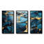 «Gold and Blue Marble Mosaic Agate II», reproduction d'art murale abstraite-124107023-124107019