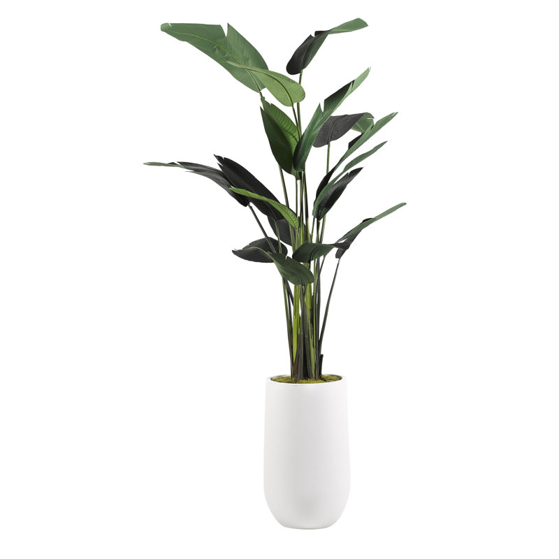 108'' Faux Traveller Palm Tree in Planter