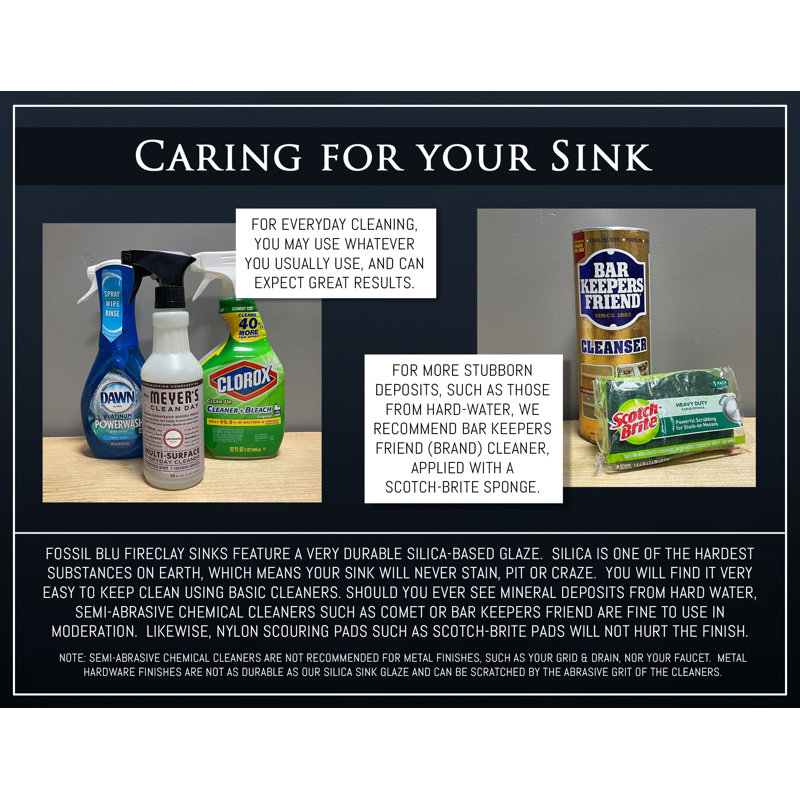 Luxury Solid Fireclay Farmhouse Sink, Brushed Brass Accessories