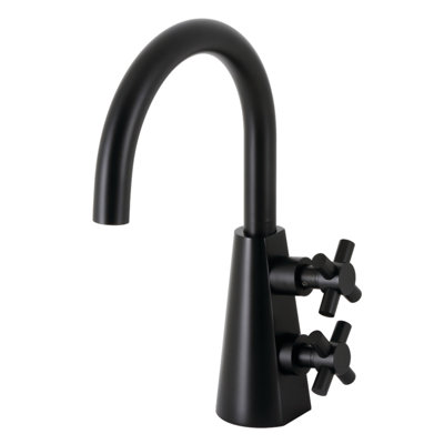 Kingston Brass KS2297DX Constantine Two-Handle Single-Hole Bathroom Faucet With Push Pop-Up, Brushed Brass
