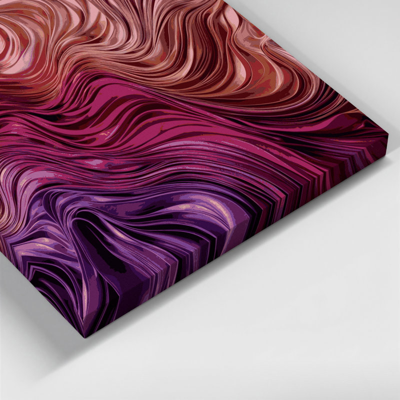 «Gradient Abstract 24», art mural sur toile rouge, H 8 po x l 8 po
