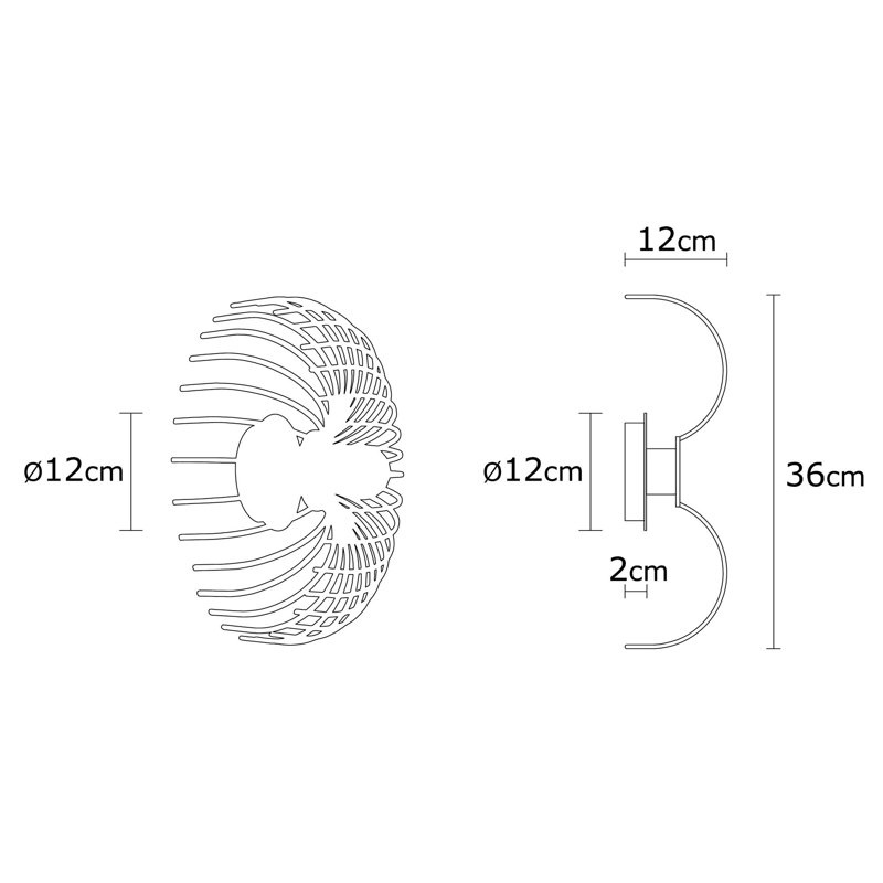 Applique murale encastrée à intensité variable à 1 lumière Ayaana, H 14,17 po x l 4,72 po x P 4,72 po, Noir