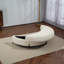 Grand repose-pieds rembourré avec rangement demi-lune-108685030