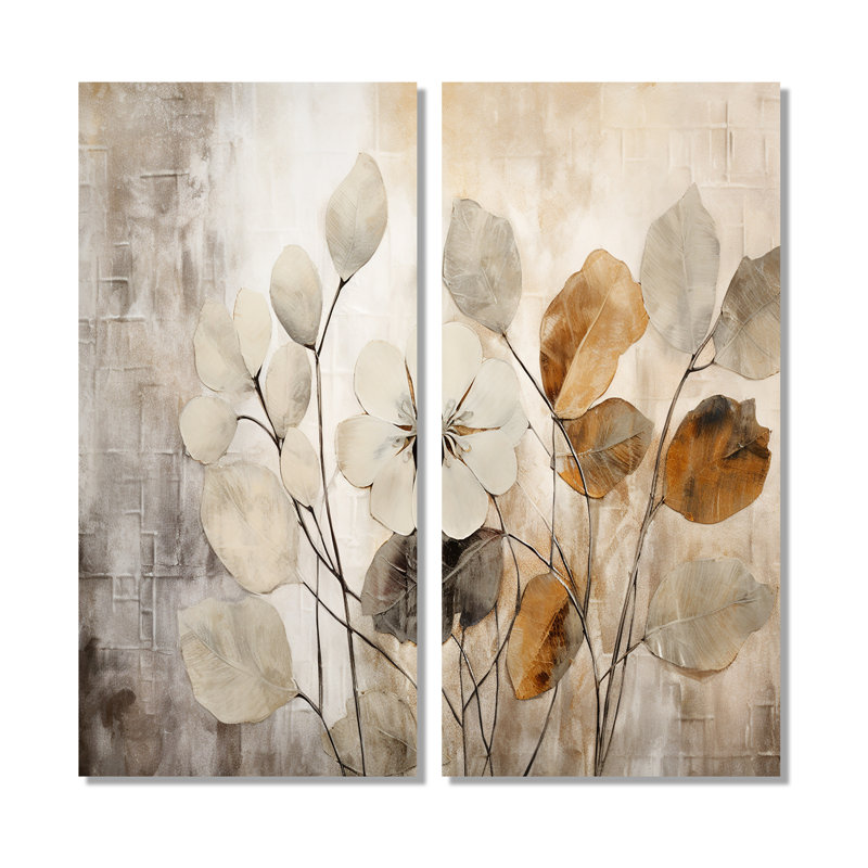 Baillons - 2 reproductions d'art moderne sur toile, H 40 po x l 40 po, Toile tendue, Ne s’applique pas