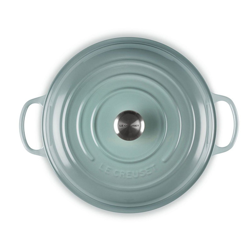 Le Creuset Signature Enameled Cast Iron Braiser with Lid, 3.5 quarts, Sea Salt
