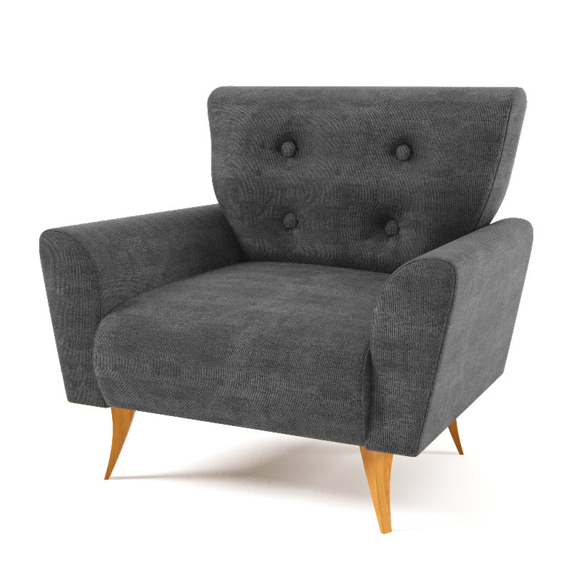 Avalon Upholstered Armchair, Dark Grey
