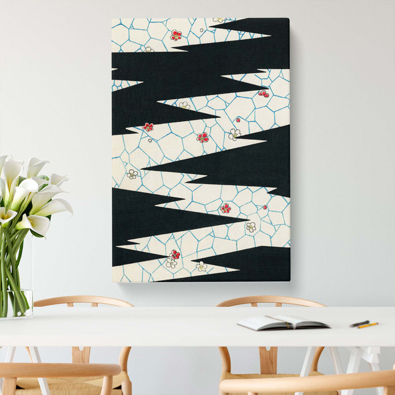 Flowers On A Footpath by Watanabe Seitei - Wrapped Canvas Painting, 76cm H x 50cm W x 3cm D