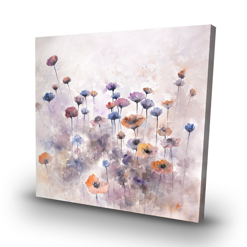 Small wildflowers - 32"x32" art on canvas