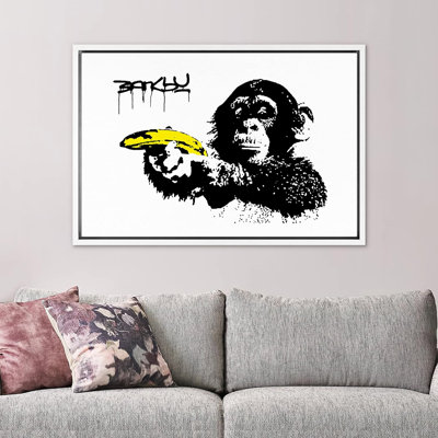 Singe Banksy avec banane