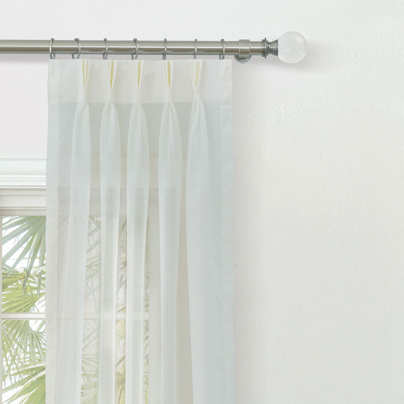 Sway Sheer Curtain, Ivory, 20" W x 84" L
