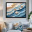 Abstrait coquillage et plage vue aérienne V - art mural côtier pour le salon-7696900-7696905-7696911