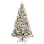 Sapin de Noël floqué avec lumières DEL-1822545245