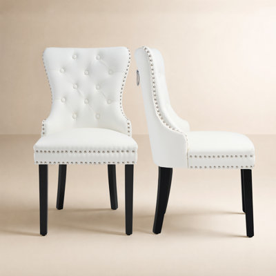 PU Leather Dining Chairs with Pull Ring