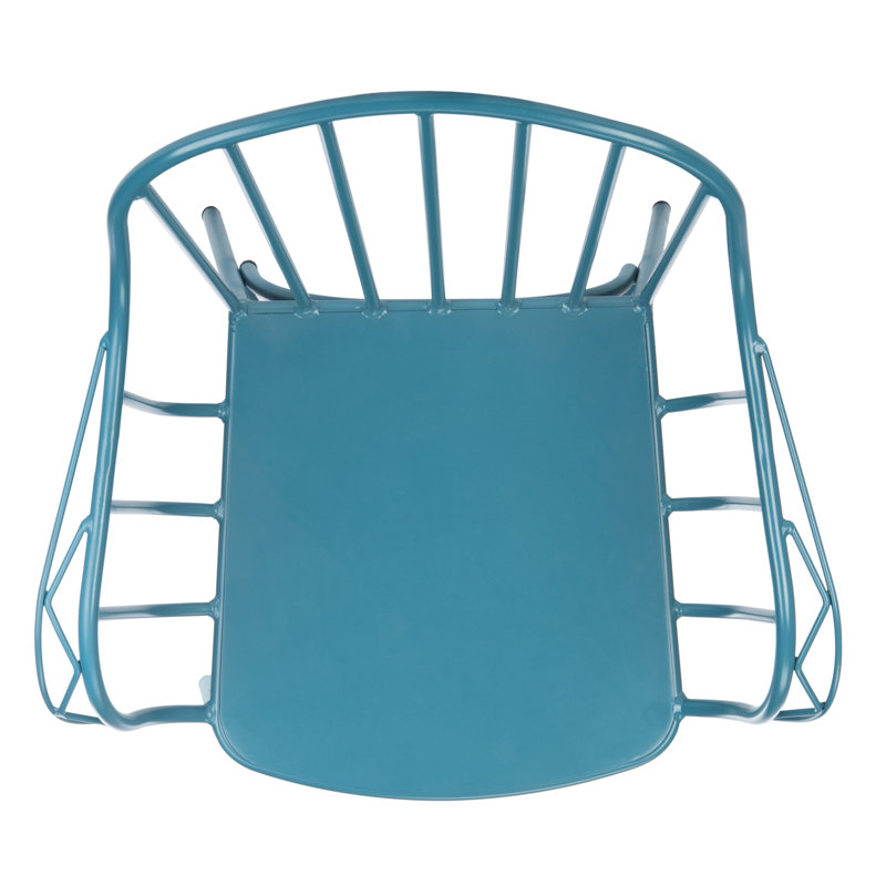 Tucker Outdoor Dining Armchair, Matte Navy Blue