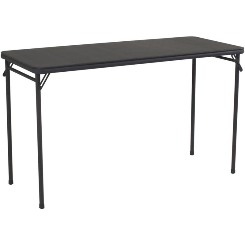 Table pliante en vinyle 20 po x 48 po, noir