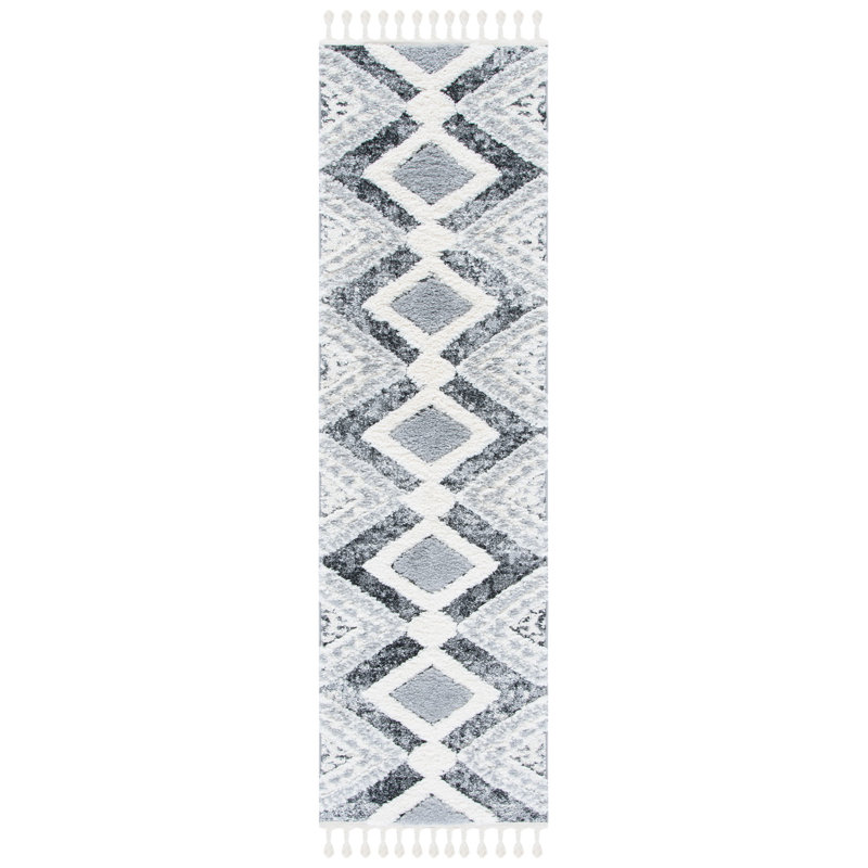 Jovie Moroccan Tassel Shag Performance Southwestern Rug, Runner 2'3" x 8'