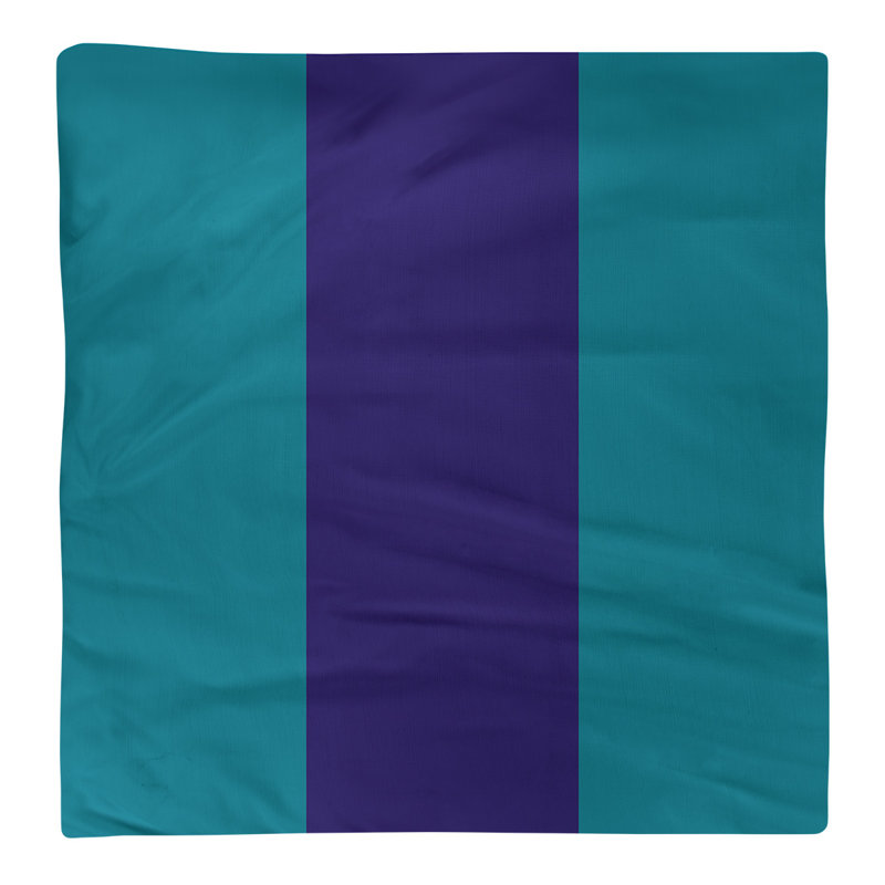 Serviette pour dîner de basket Charlotte, Bleu sarcelle / mauve foncé / bleu sarcelle, l 22 po x L 22 po, Polyester