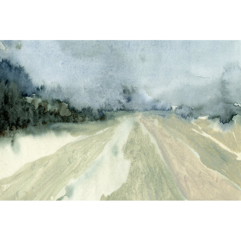 Passage I - Painting, 61cm H x 91cm W, Black Floater Framed