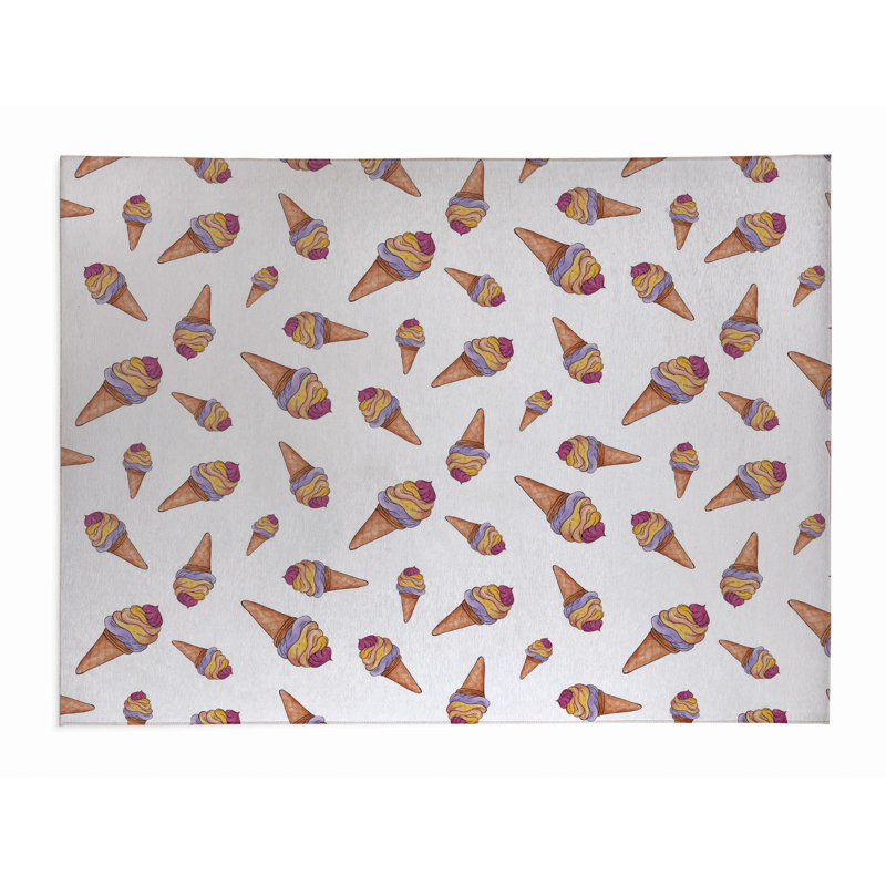 Tapis d'extérieur Summer Ice Cream, Rectangulaire 3 pi x 5 pi