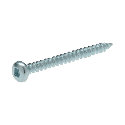 6 x 3/4" Square Drive (Robertson) Pan Head Sheet Metal Screws Bright Zinc Plated - pack of 100