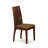 5 Piece Dining Room Furniture Set Includes a Square Dining Table and 4 Linen Fabric Upholstered Chairs, 36x36 Inch, Mahogany-346961527-312687067-312687068