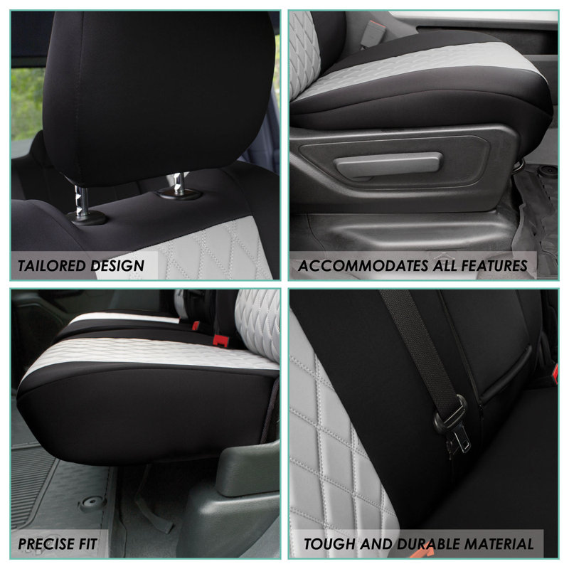 Neoprene CustomtoFit Seat Covers for 2019 to 2022 Dodge RAM 1500 Full Set, Gray