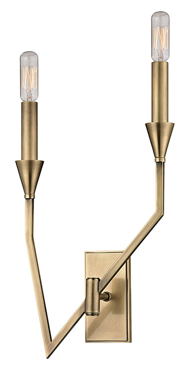 Archie 2 - Light Wallchiere, Aged Brass