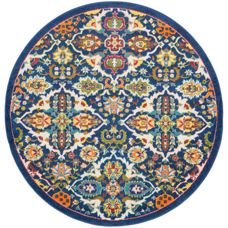 Whiteley Oriental Indoor Rug, Round 5'3"