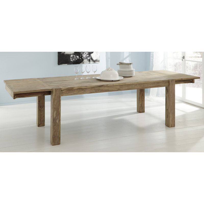 Nieves Extendable Solid Wood Dining Table, 77cm H x 200cm W x 100cm D