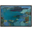 Bleu sarcelle bleu abstrait vue sur la mer vue sur la mer pour le salon-128138420-128138419