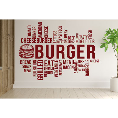 Décoration murale Burger, décoration de restaurant, décoration murale Burger