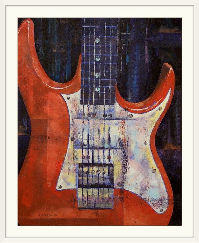 Anjlee " Red Electric Guitar " by Michael Creese Winston Porter