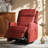 Elimelec Genuine Leather Manual Swivel Recliner-1899410574