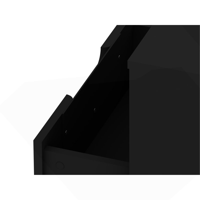 Rockefeller 20" Nightstand in Black (1-Drawer), Black