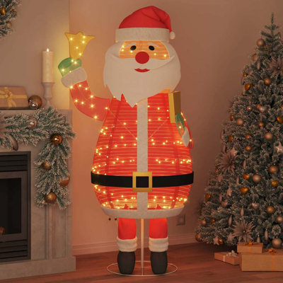  Christmas Santa Claus With 200 Leds Warm White Fabric Decoration Modern