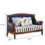Vintage Solid Wood Leather Sofa 54.3'' Leather Loveseat