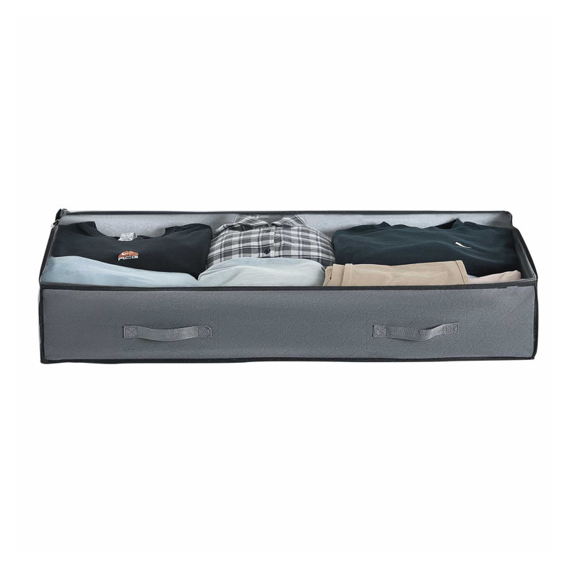 2-Pack Under Bed Storage Bins with Clear Lid - Large Stackable Shoe Organizer Box for Bedroom, Closet & Dorm Organization (90L)