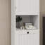 Armoire de trieur de linge inclinable à un compartiment et une porte avec rangement ouvert pour salle de bain