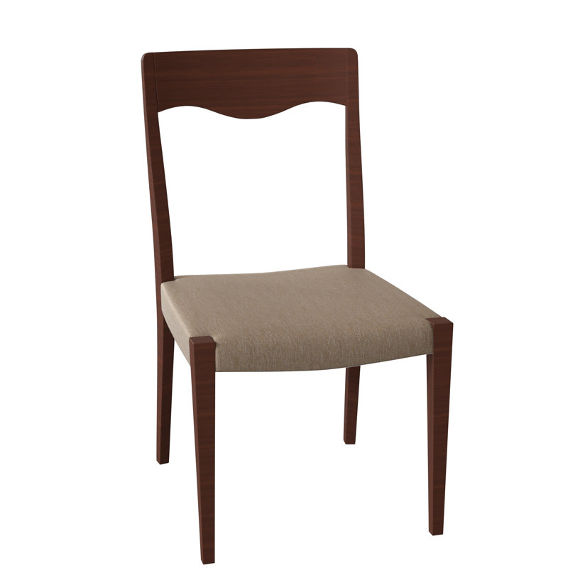 Chaise d’appoint Peter Francis, Tissu bouffant, Noyer