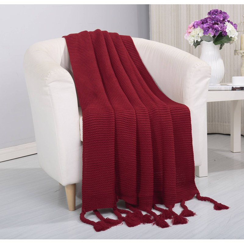 Throw Blanket, Burgundy